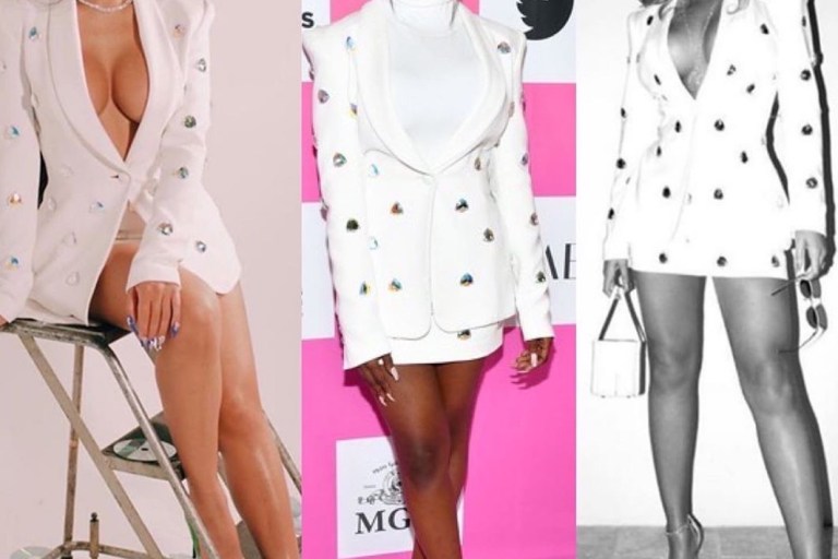 Saweetie, Beyonce, and Surviving R. Kelly’s Faith Rodgers Wear Sergio Hudson Crystal Embellished Skirt Suit Available on FashionBombDailyShop.com!