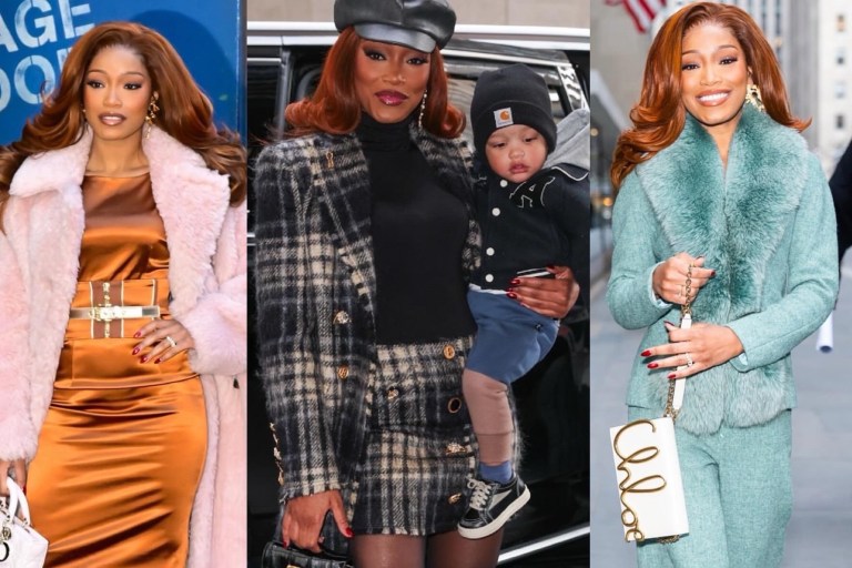 Keke Palmer Slays NYC in Plaid Schiaparelli, Turquoise Dior, Metallic Dolce & Gabbbana, and more!