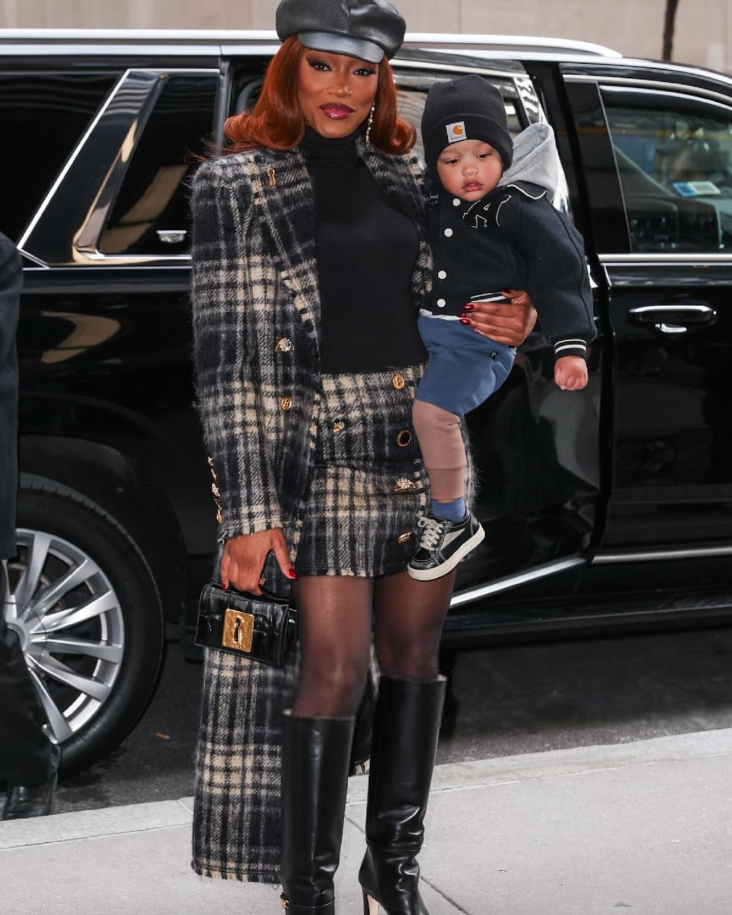 999 Keke Palmer Slays NYC In Plaid Schiaparelli Turquoise Dior Metallic Dolce Gabbbana And More