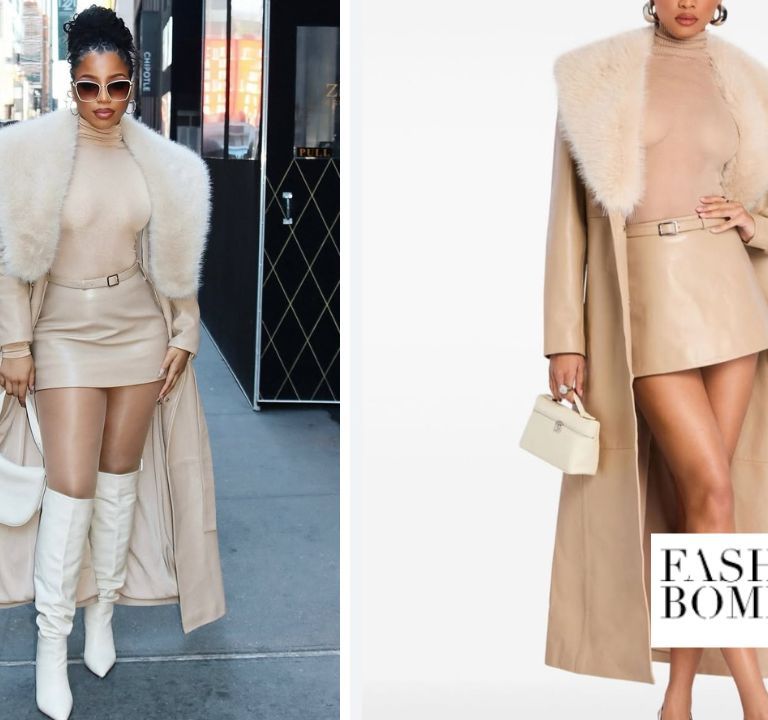 Chloe Bailey Stepped Out in a $1,900 Beige Retrofete Look While Doing Press in New York City