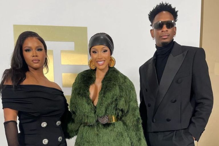 Paris Fashion Week: Fashion Bomb CEO Claire Sulmers Posed with Cardi B and Stylist Kollin Carter at the Spring 2025 Show