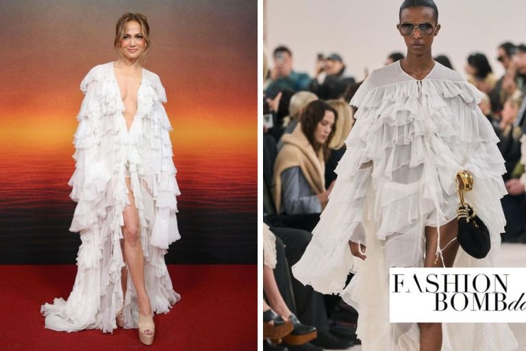 Jennifer Lopez Wore White Ruffled Chloe FW24 Dress to the ‘Atlas’ Premiere in Mexico