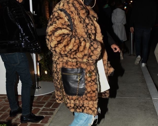 Splurge: Jennifer Lopez’s Pre Thanksgiving Dinner Coach Monogram Teddy Coat and Jimmy Choo x Timberland Boots