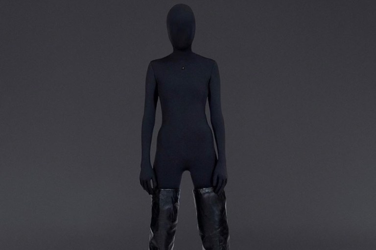 Kanye West Releases Images Dark, Cryptic Balenciaga x Gap Collection (Black Parkas, Jumpsuits, and Boots)