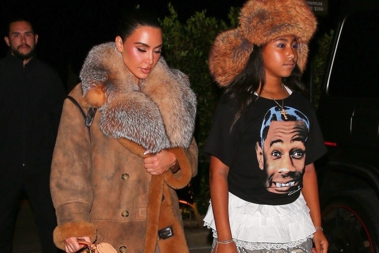 Kim Kardashian and North West Grab Dinner at Nobu Malibu with Kim Rocking a $11,100 Louis Vuitton Trunk Bag