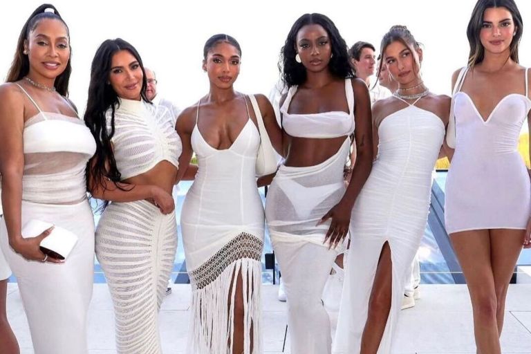 Beyonce, Lori Harvey, Lala Anthony, Kim Kardashian, Jennifer Lopez and More Wow in White Loewe, Alaia, and Dolce & Gabbana at Michael Rubin’s Epic Hampton’s All White Party + Shop Their Looks!