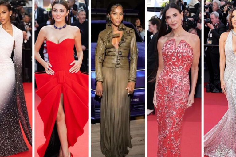 Our Top 10 Best-Dressed Celebs at the 77th Annual Cannes Film Festival: Naomi Campbell in Dolce & Gabbana, Hande Ercel in Balmain, Sabrina Elba in Fendi, Demi Moore  in Giorgio Armani, Eva Longoria in Elie Saab & More!