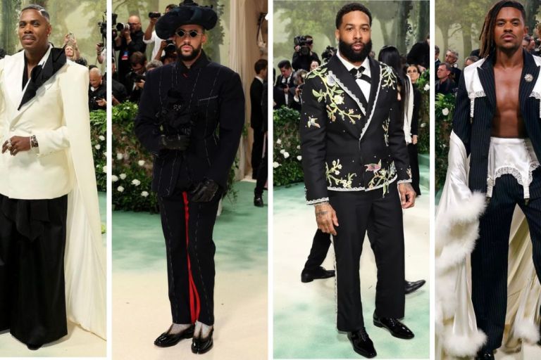Our Top 10 Best-Dressed Men at The Met Gala 2024 including Coleman Domingo in Willy Chavarria, Bad Bunny in Maison Margiela, Odell Beckham Jr, in Bode, Jeremy Pope in Tanner Fletcher + More!