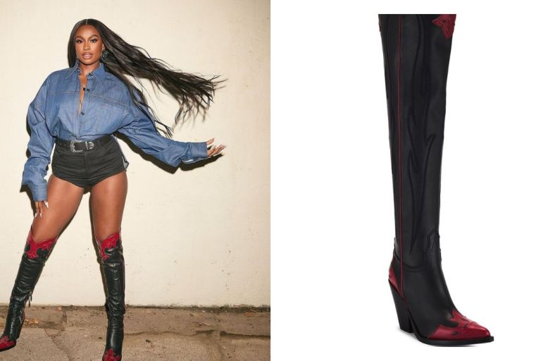 You ask, we answer! CoCo Jones Attended GQMOTY in Black and Red $980 Sonora Boots