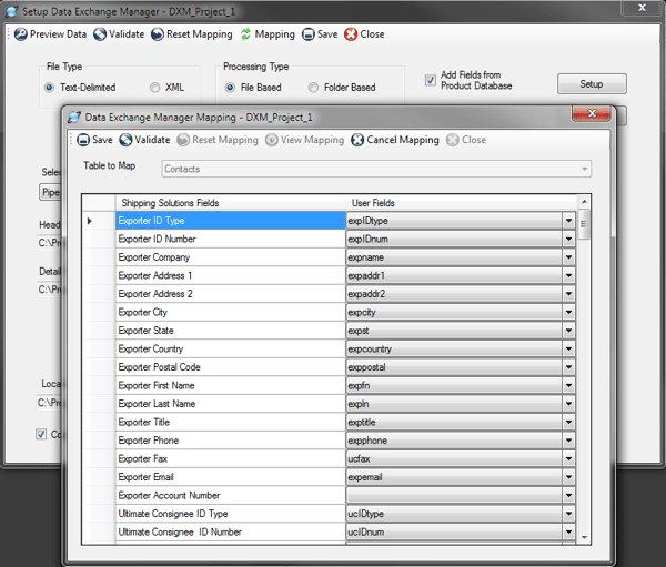 Mapping Data Fields Using the DXM | Shipping Solutions